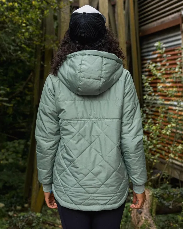 Women Jackets Passenger Ocean Recycled Insulated 12 Zip Jacket Pistachio Pistachio