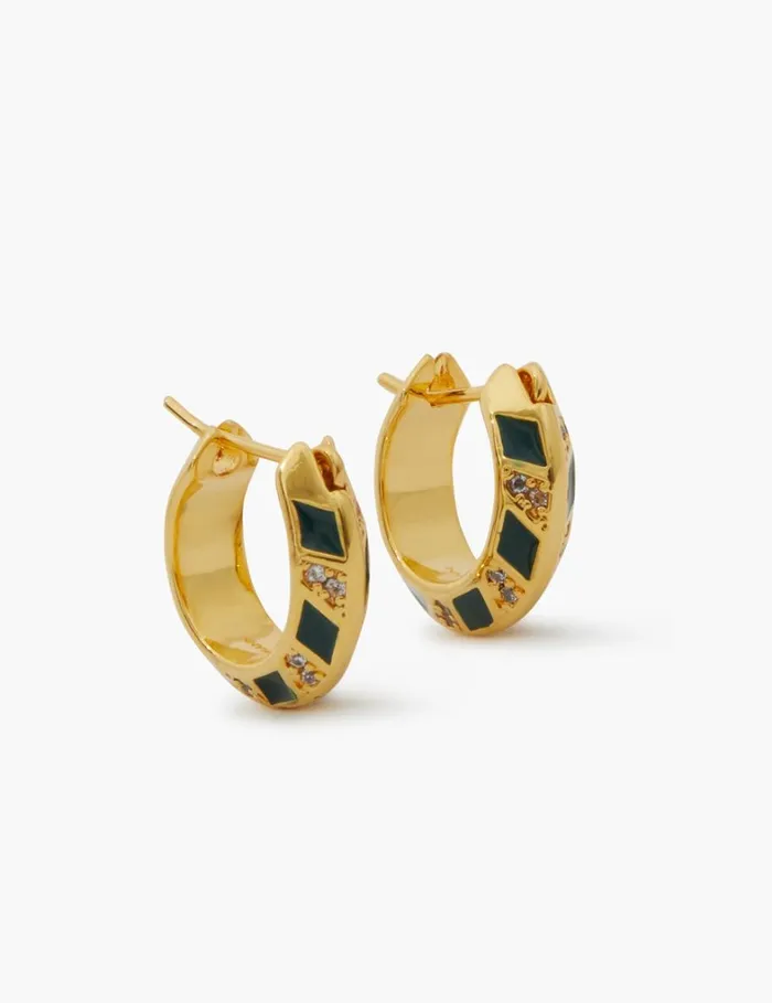Women Jewellery Zimmermann Zimmemorabilia Mini Hoops Goldgreen