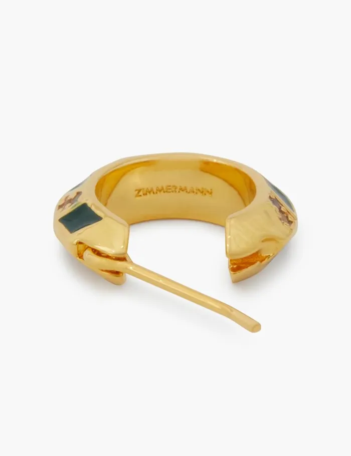 Women Jewellery Zimmermann Zimmemorabilia Mini Hoops Goldgreen