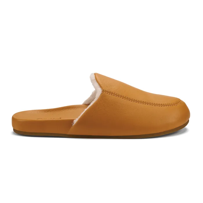 Women Knea Womens Shearling Leather Mule Saddle Olukai Shearling
