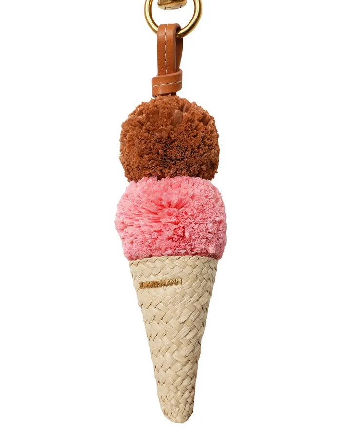 Women Keychains and Charms Zimmermann Ice Cream Bag Charm Natural