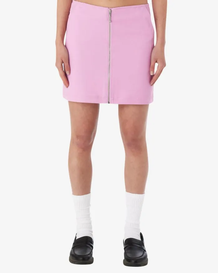 Women LOUISE ZIP SKIRT Pastel Lavender OBEY Clothing BOTTOMS