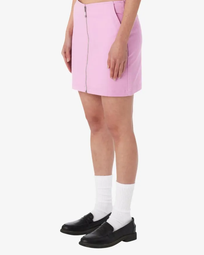 Women LOUISE ZIP SKIRT Pastel Lavender OBEY Clothing BOTTOMS