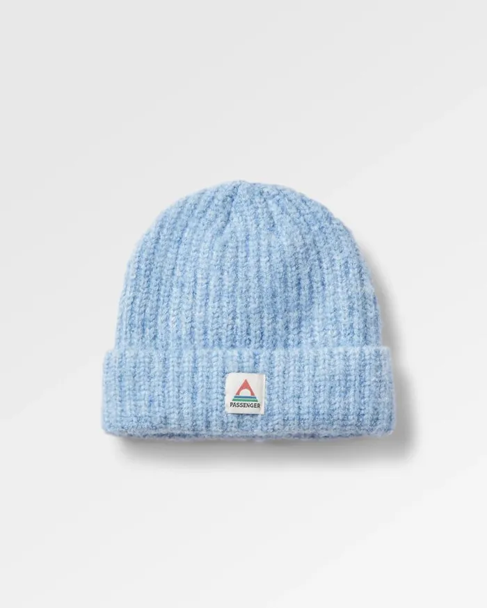 WomenMen Beanies Passenger Redwood Fleece Lined Recycled Beanie Blue Fog Blue Fog
