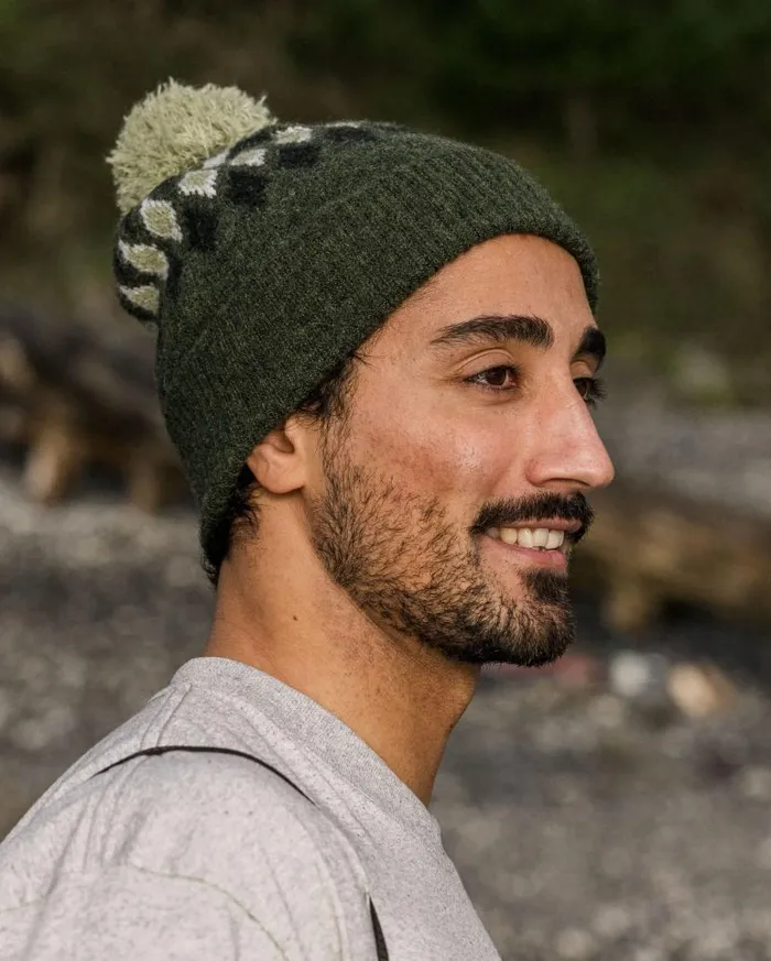 WomenMen Beanies Passenger Snowdrop Recycled Bobble Hat Khaki Khaki