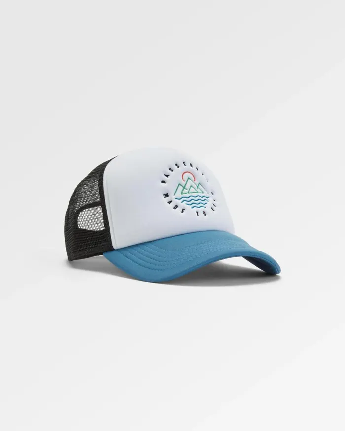 WomenMen Caps and Hats Passenger Escapism Snapback Trucker Cap BlackMoonlight Blue Blackmoonlight Blue