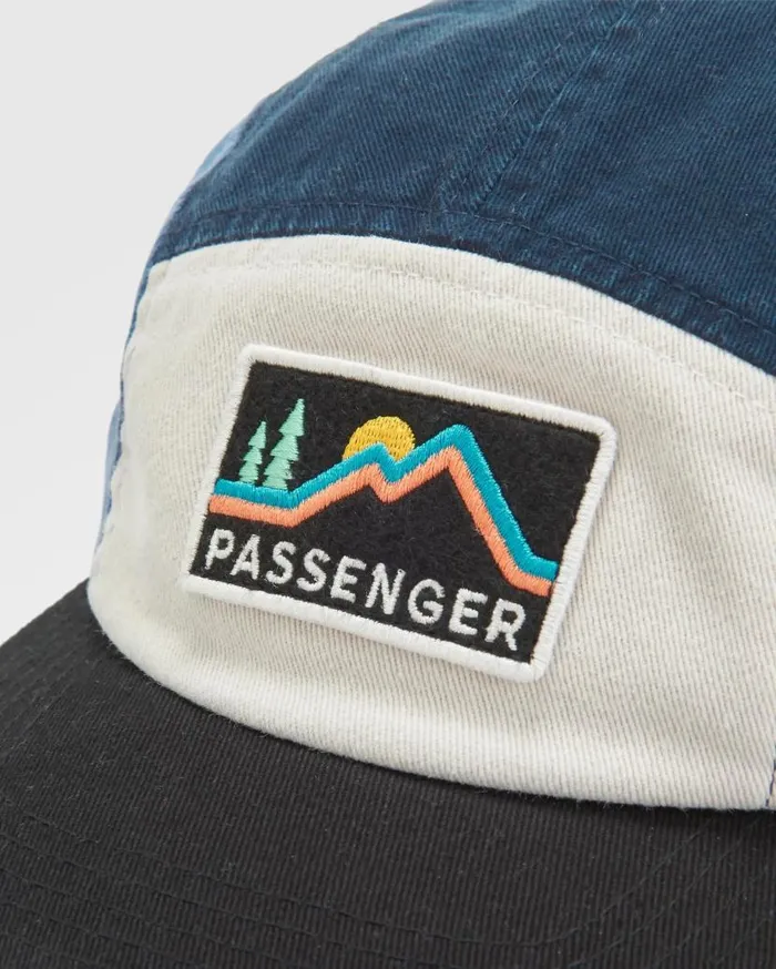WomenMen Caps and Hats Passenger Made To Roam Recycled 5 Panel Cap Charcoal Multi Charcoal Multi