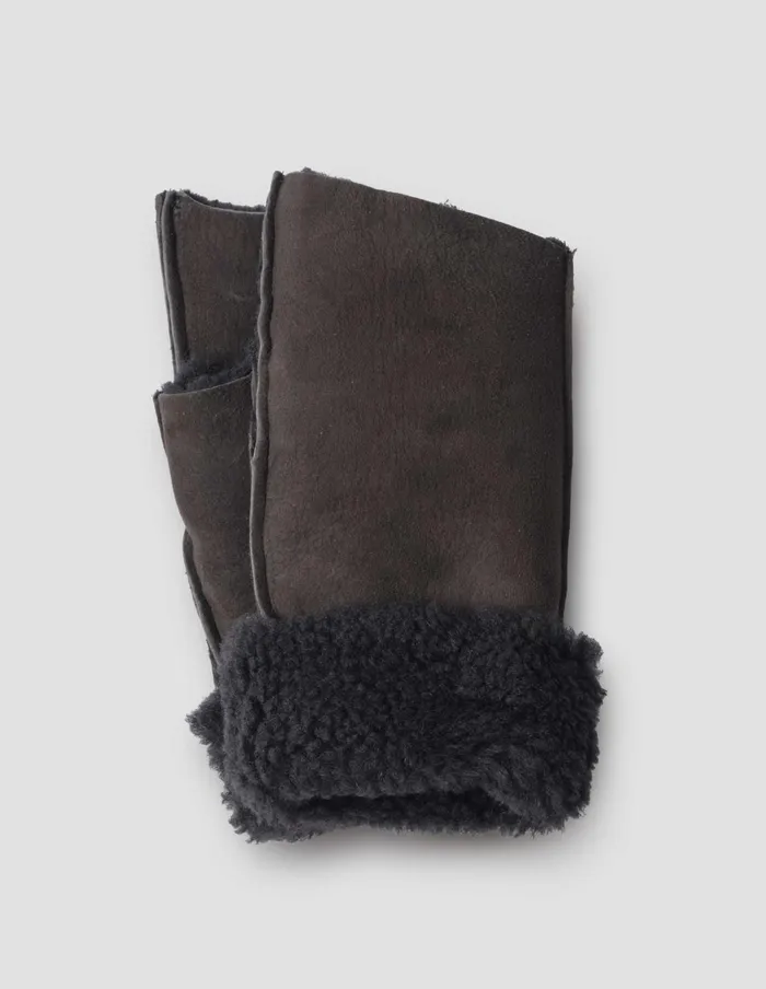 WomenMen Fingerless Gloves Black Ebony Margaret Howell Gloves