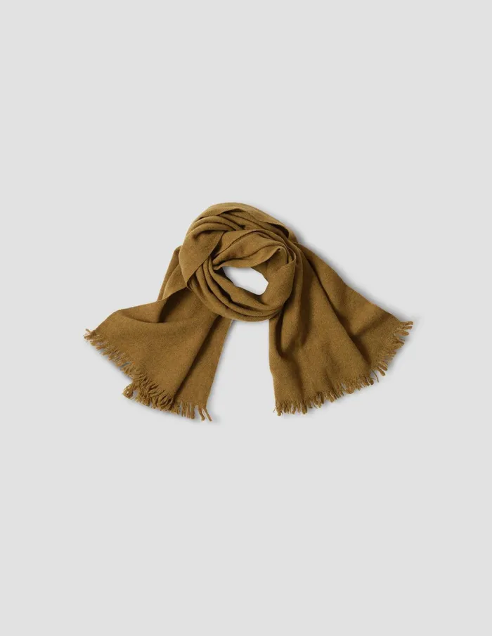 WomenMen Wide Twill Scarf Ochre Margaret Howell Scarves