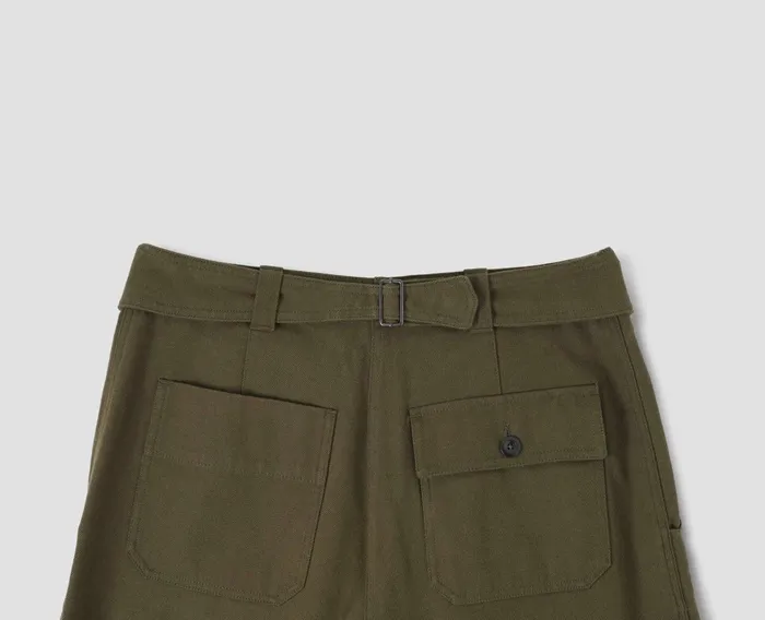 Women Mhl Cinch Back Trouser Moss Margaret Howell Trousers