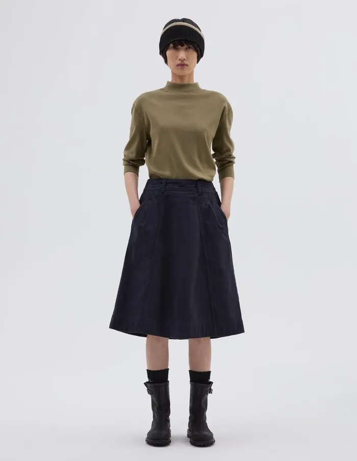 Women Mhl Panelled Scout Skirt Ink Margaret Howell Skirts