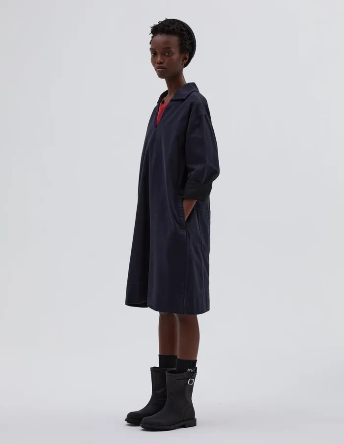 Women Mhl Patch Pocket Smock Dress Ink Margaret Howell Dresses