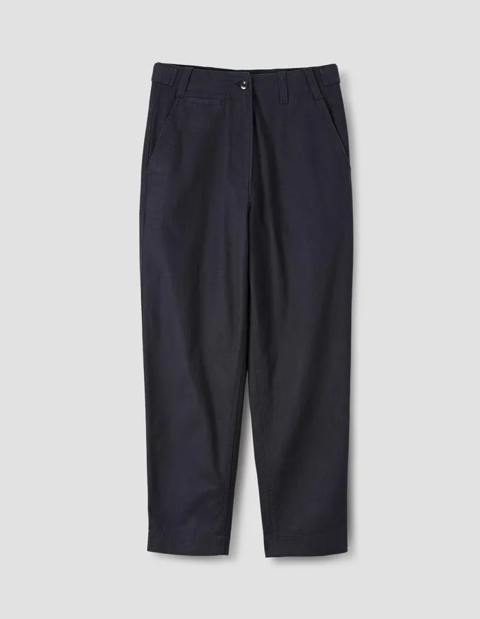 Women Mhl Tab Waist Tapered Trouser Indigo Margaret Howell Trousers