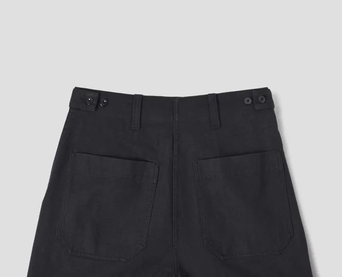 Women Mhl Tab Waist Tapered Trouser Indigo Margaret Howell Trousers