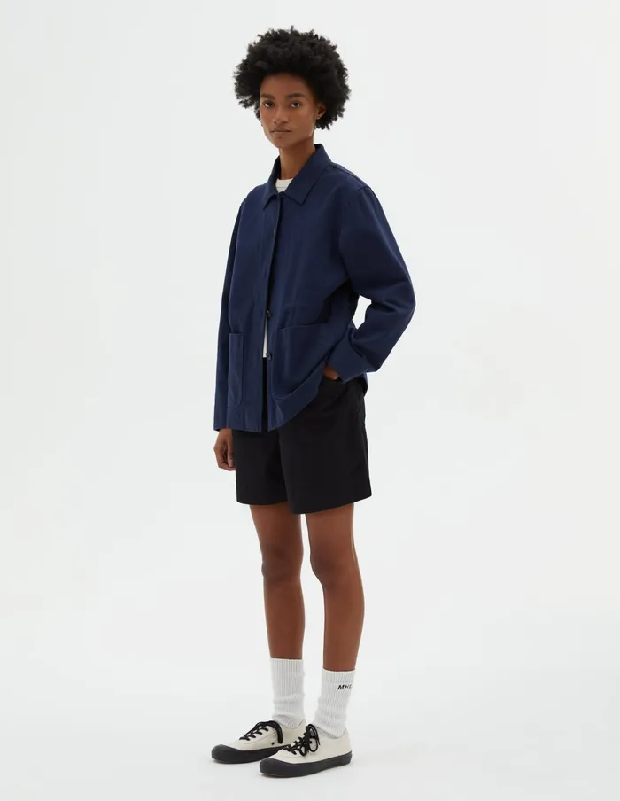 Women Mhl Worker Jacket Indigo Margaret Howell Jackets and Coats