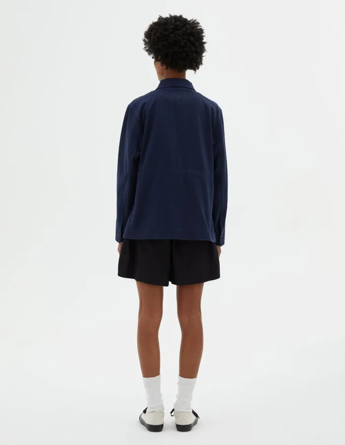 Women Mhl Worker Jacket Indigo Margaret Howell Jackets and Coats