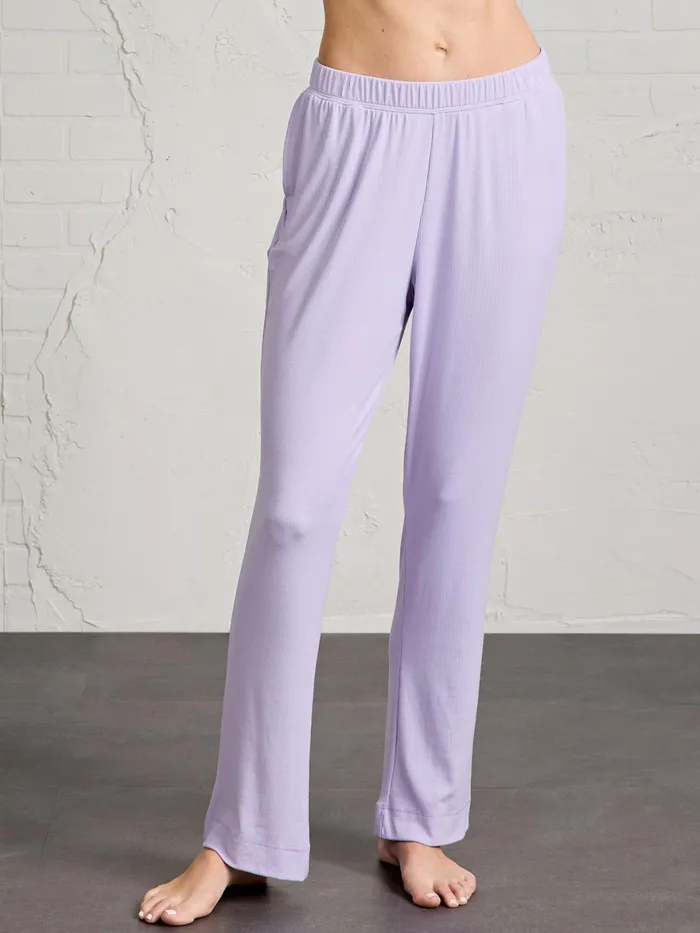 Women Microluxe Rib Sleep Pant Tasc Performance Sleepwear