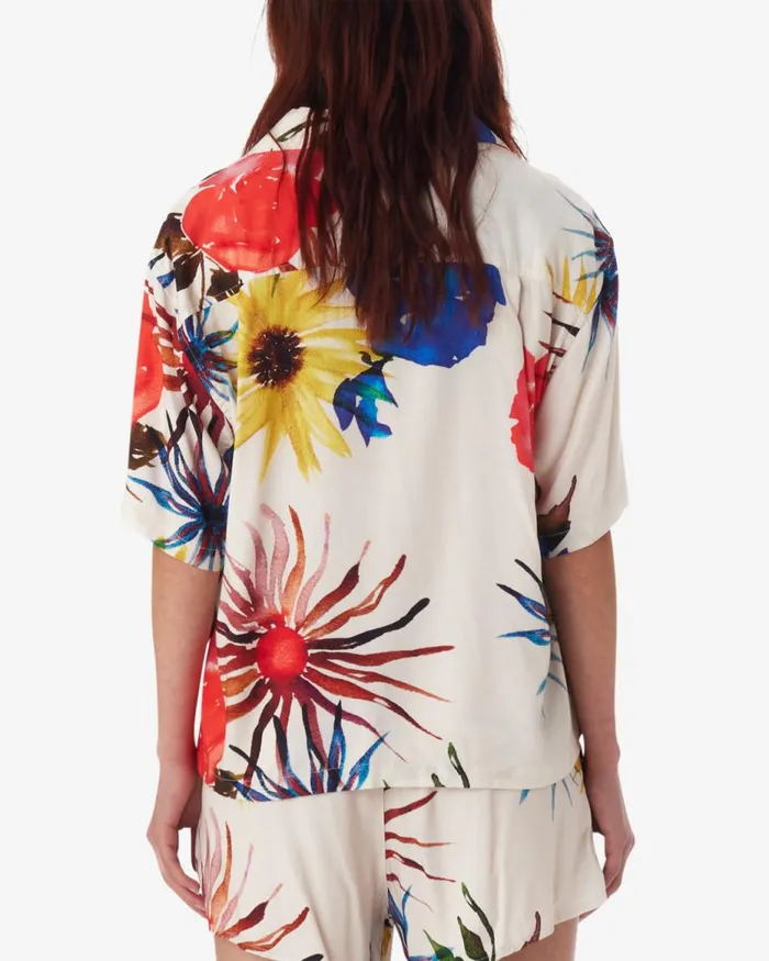 Women MULTI FLOWERS SHIRT Unbleached Multi OBEY Clothing TOPS