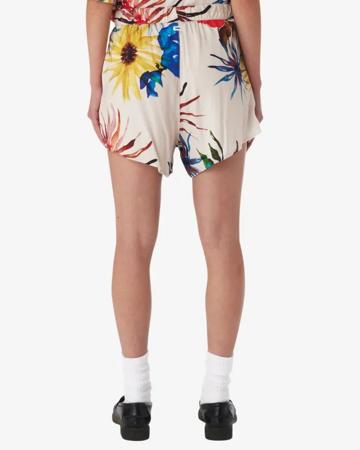 Women MULTI FLOWERS SHORT Unbleached Multi OBEY Clothing BOTTOMS