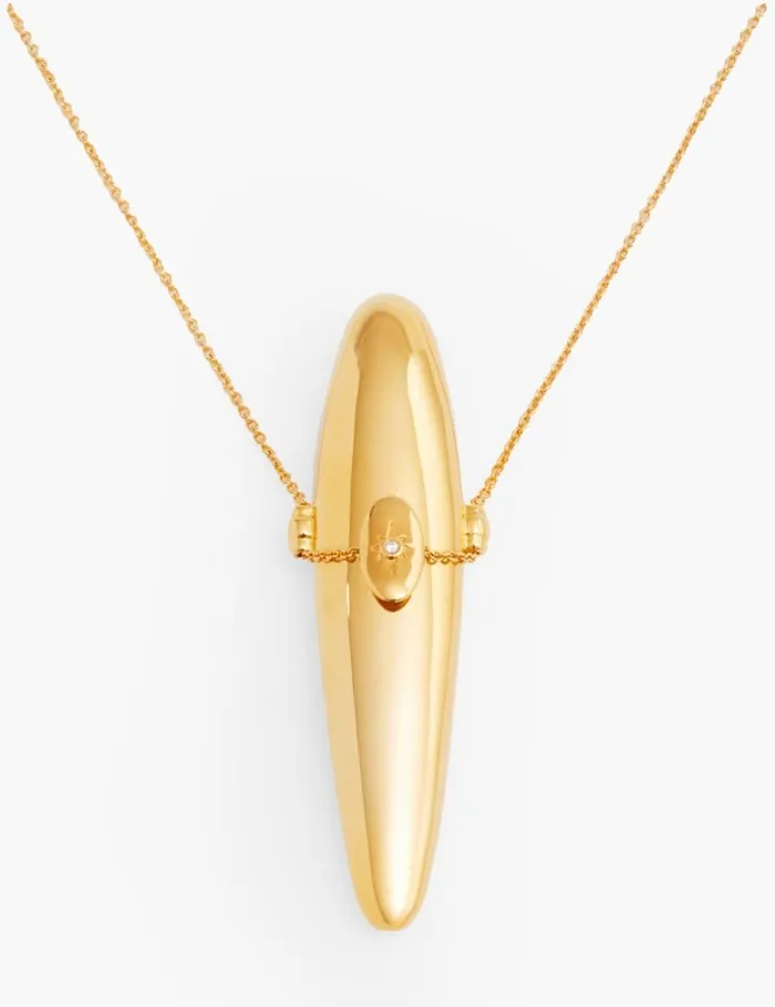 Women Necklaces Zimmermann Paint Stroke Locket Necklace Gold