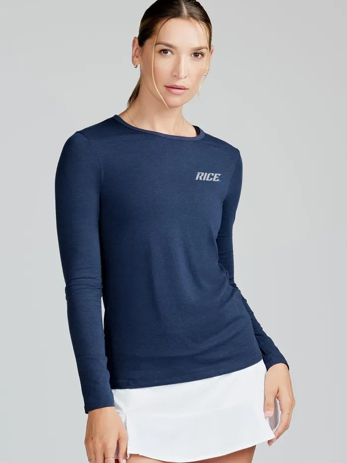 Women NOLA Long Sleeve TShirt 8211 Rice University Tasc Performance Long Sleeve TShirts