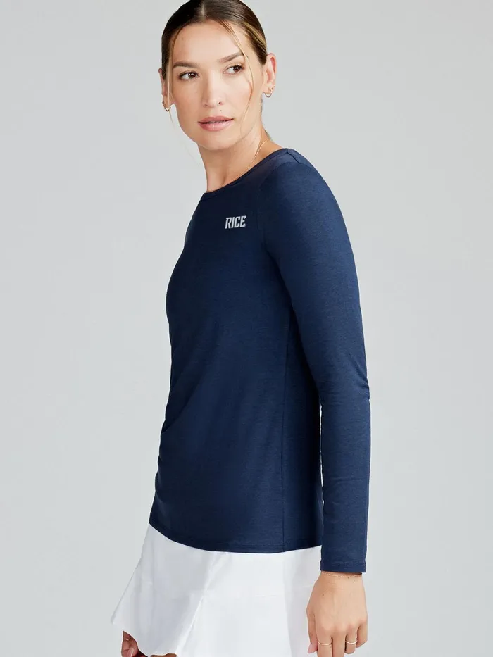 Women NOLA Long Sleeve TShirt 8211 Rice University Tasc Performance Long Sleeve TShirts