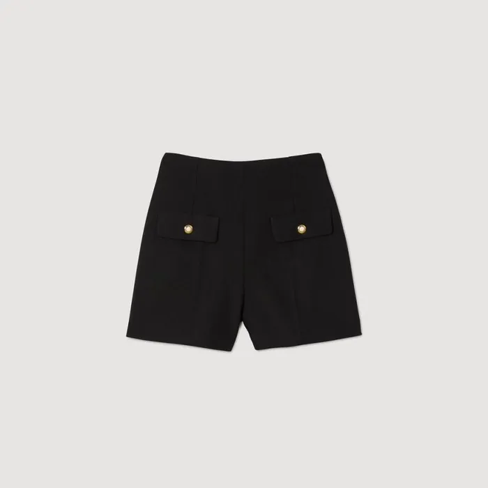 Women Pants and Shorts SANDRO Highwaisted Shorts Black