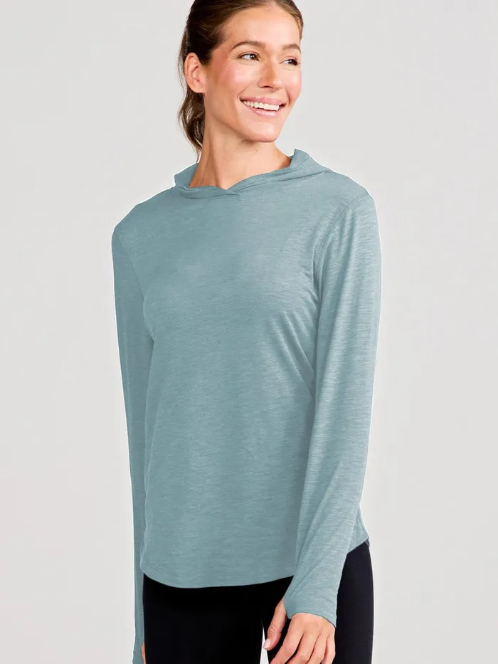 Women Recess Lightweight Hoodie Tasc Performance Long Sleeve TShirts