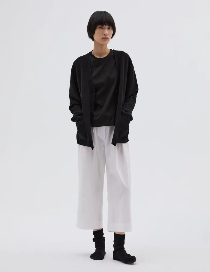Women Seamless Bed Cardigan Black Margaret Howell Nightwear