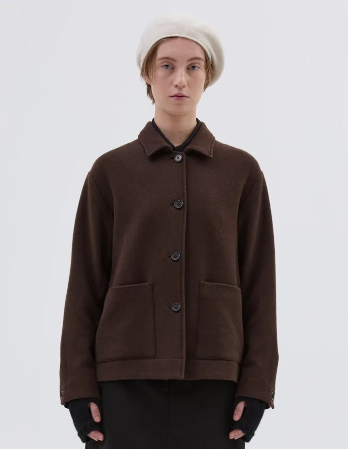 Women Shirt Jacket Brown Margaret Howell Jackets and Coats