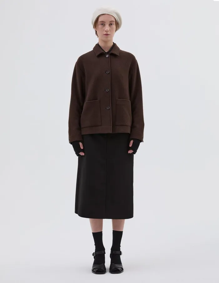 Women Shirt Jacket Brown Margaret Howell Jackets and Coats