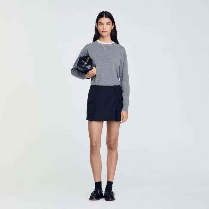 Women Skirts SANDRO Short Skirt With Pockets Black