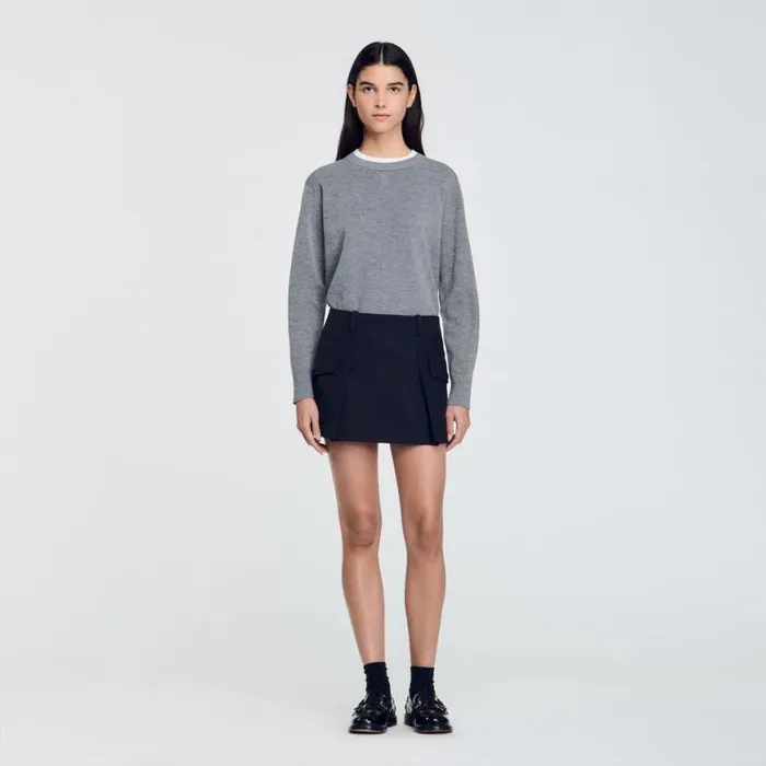 Women Skirts SANDRO Short Skirt With Pockets Black