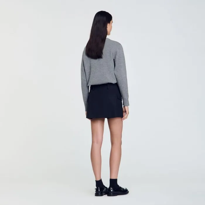 Women Skirts SANDRO Short Skirt With Pockets Black
