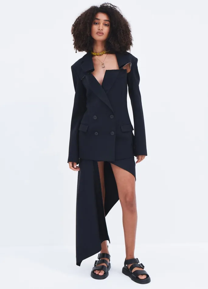Women Slashed Two Piece Blazer MONSE Jackets and Coats