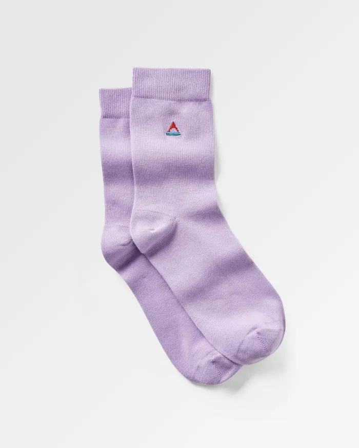 Women Socks Passenger Organic Crew Socks Dusty Lilac Dusty Lilac