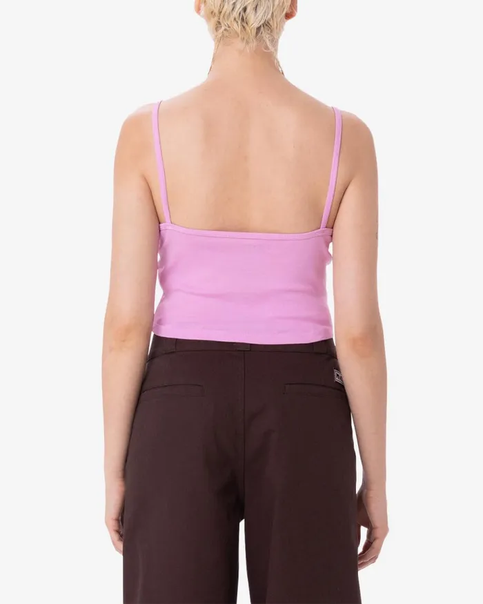 Women SPIRAL SPAGHETTI STRAP CROP TANK Pastel Lavender OBEY Clothing TSHIRTS Women SPIRAL SPAGHETTI STRAP CROP TANK Pastel Lavender OBEY Clothing TSHIRTS