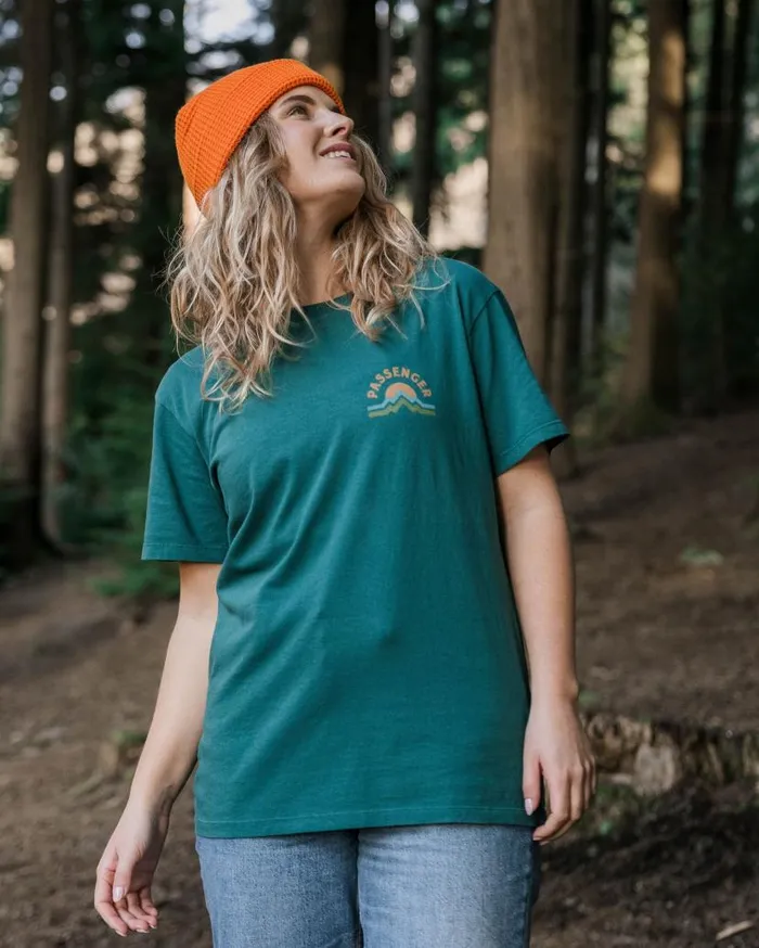 Women Tops Passenger Breathe Recycled Cotton TShirt Mediterranean Mediterranean