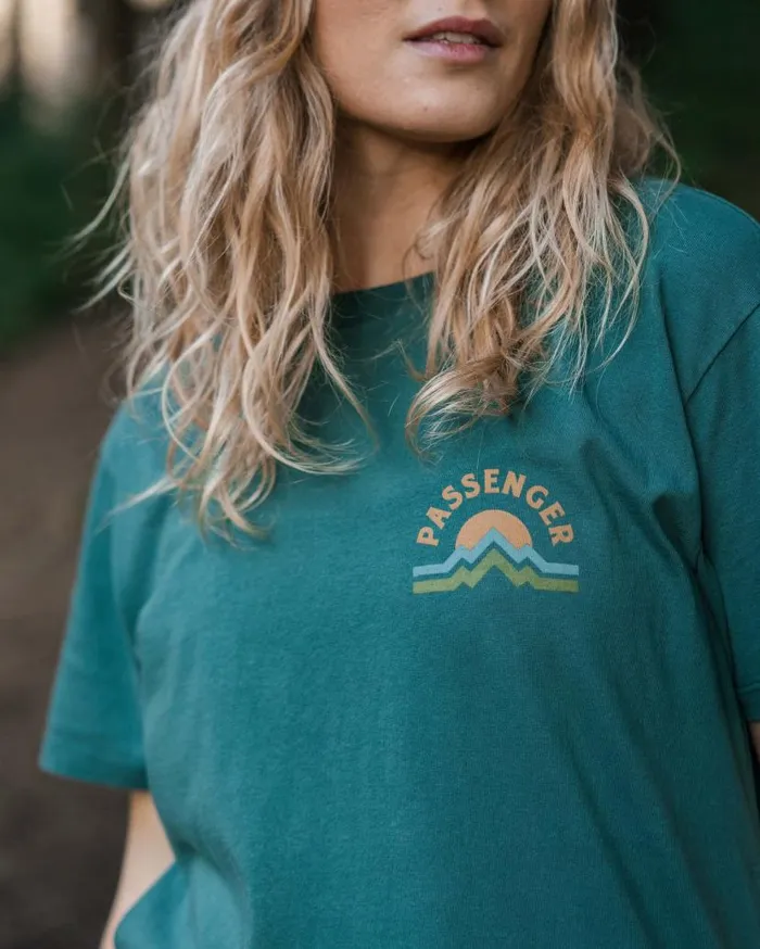 Women Tops Passenger Breathe Recycled Cotton TShirt Mediterranean Mediterranean