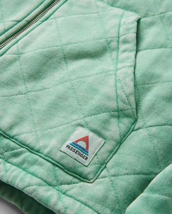 Women Tops Passenger Clementine Quilted ZipThrough Green Spruce Green Spruce