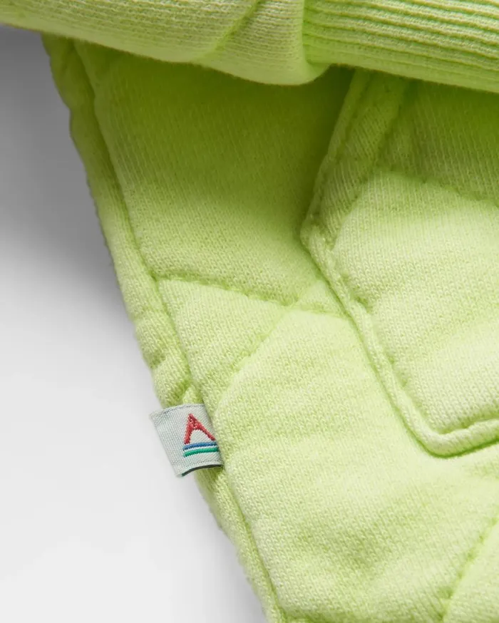 Women Tops Passenger Clementine Recycled Quilted Popper Up Hoodie Lime Juice Lime Juice