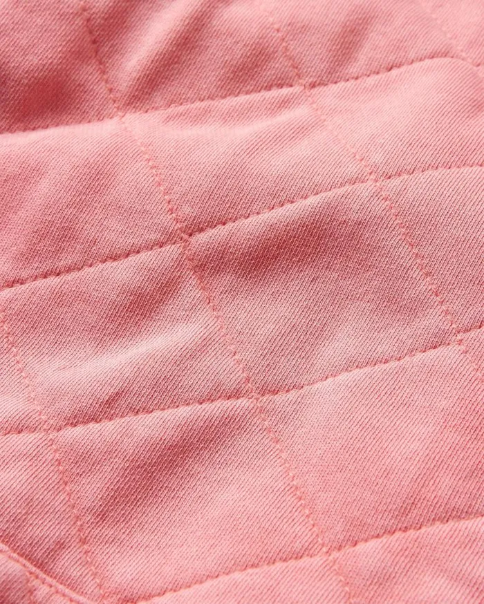 Women Tops Passenger Clementine Recycled Quilted Popper Up Hoodie Shell Pink Shell Pink