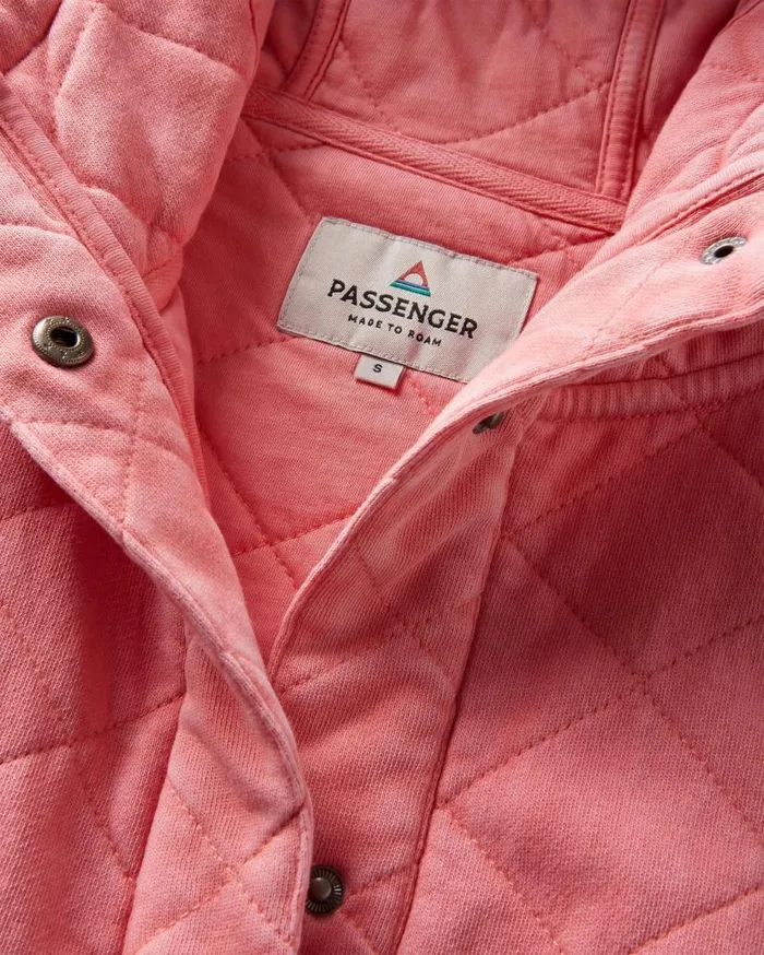 Women Tops Passenger Clementine Recycled Quilted Vest Shell Pink Shell Pink