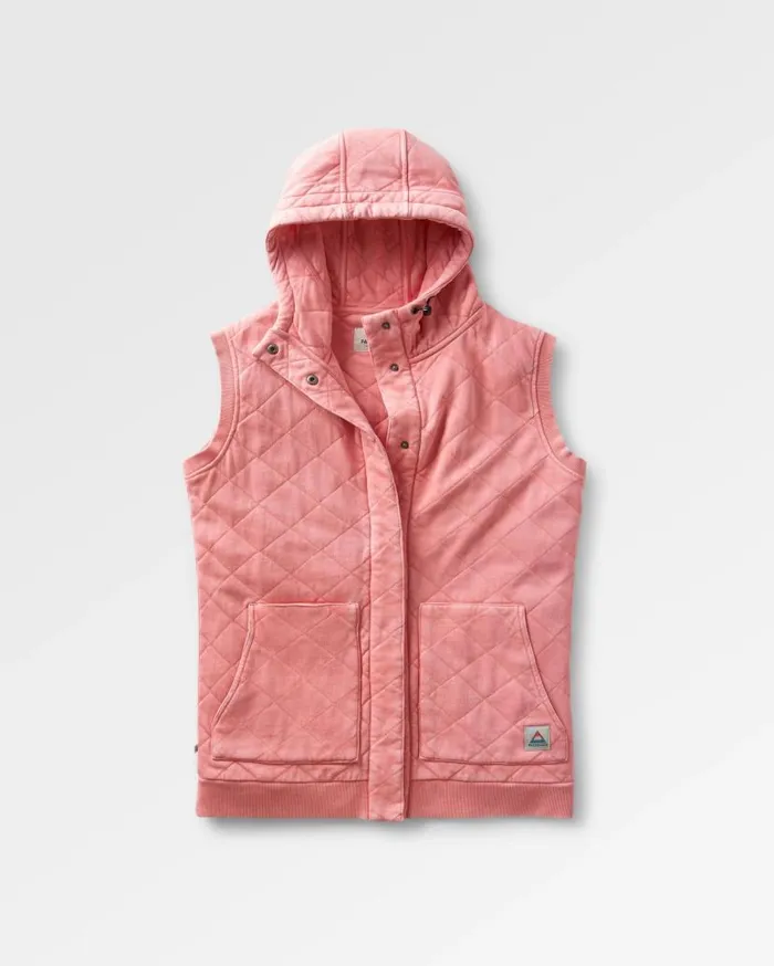 Women Tops Passenger Clementine Recycled Quilted Vest Shell Pink Shell Pink