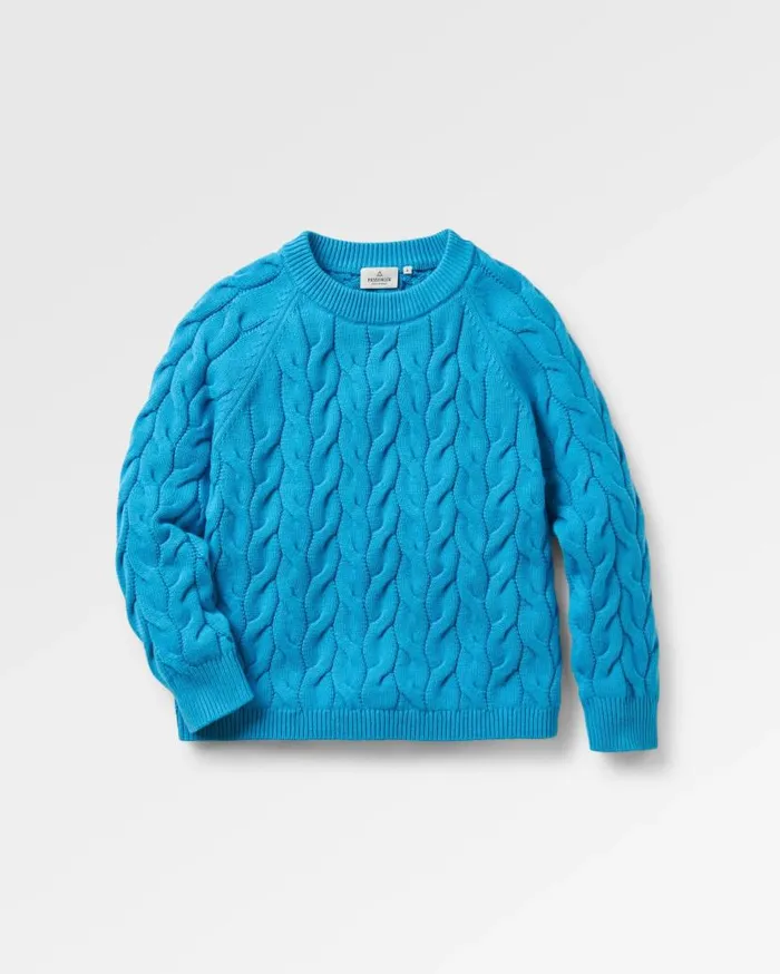Women Tops Passenger Comfort Organic Knitted Jumper Atlantic Blue Atlantic Blue
