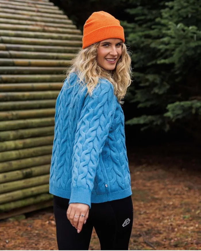 Women Tops Passenger Comfort Organic Knitted Jumper Atlantic Blue Atlantic Blue