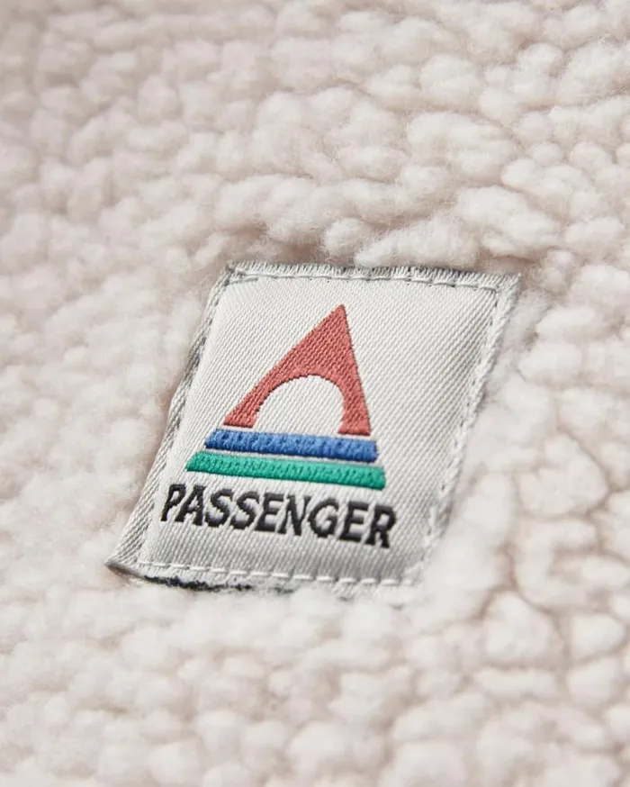Women Tops Passenger Create Recycled DeepPile Sherpa Fleece Blue Fog Blue Fog