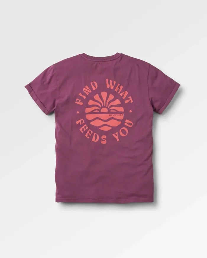 Women Tops Passenger Discovery Rolled Sleeve TShirt Berry Berry