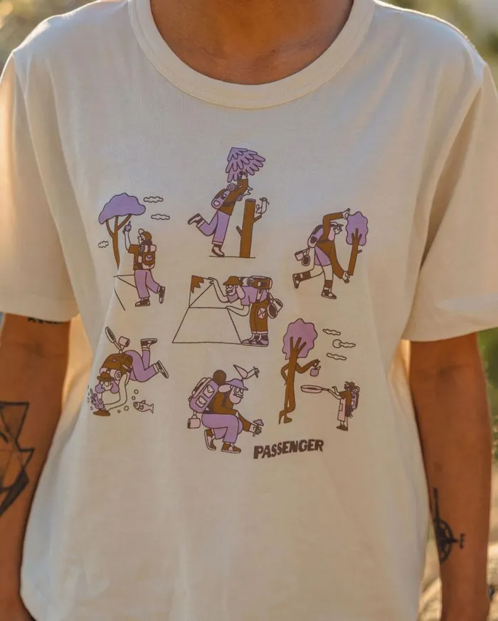 Women Tops Passenger Go Forage Organic Cotton TShirt Birch Birch