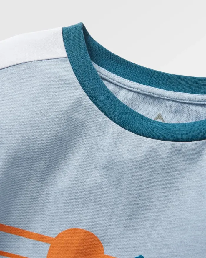 Women Tops Passenger Hilltop Organic Cotton LS TShirt Blue Fog Blue Fog